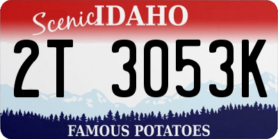 ID license plate 2T3053K