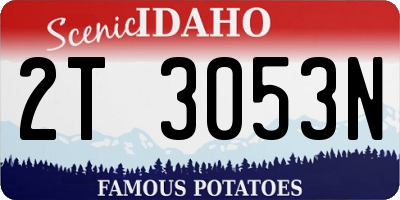 ID license plate 2T3053N