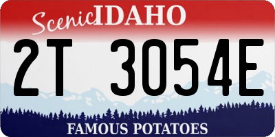 ID license plate 2T3054E
