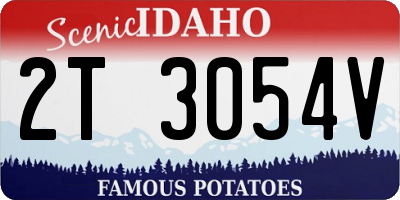 ID license plate 2T3054V
