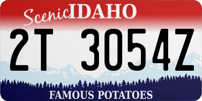 ID license plate 2T3054Z