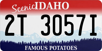 ID license plate 2T3057I