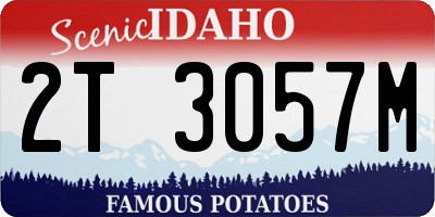 ID license plate 2T3057M