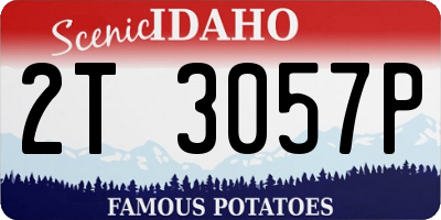ID license plate 2T3057P