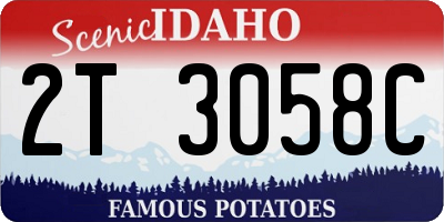 ID license plate 2T3058C