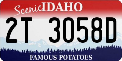 ID license plate 2T3058D