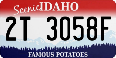 ID license plate 2T3058F