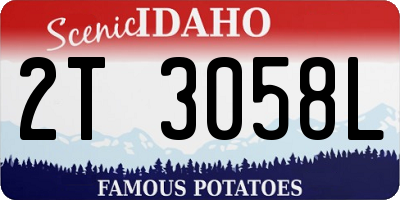 ID license plate 2T3058L