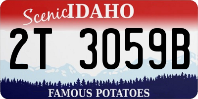 ID license plate 2T3059B