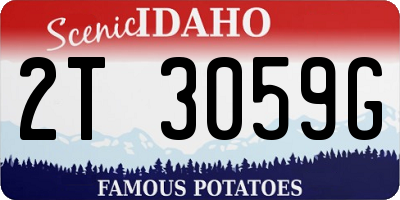 ID license plate 2T3059G