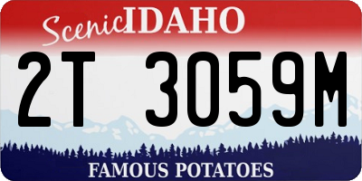 ID license plate 2T3059M