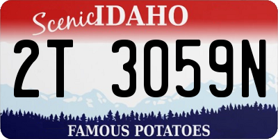 ID license plate 2T3059N