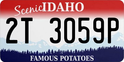ID license plate 2T3059P