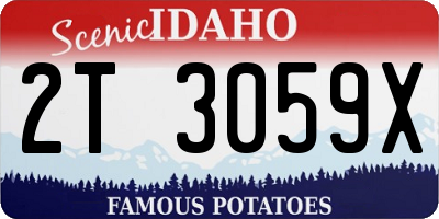 ID license plate 2T3059X