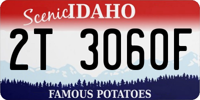 ID license plate 2T3060F