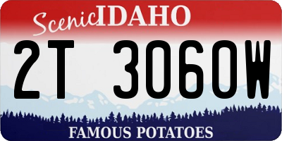 ID license plate 2T3060W