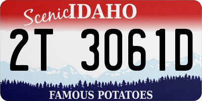 ID license plate 2T3061D