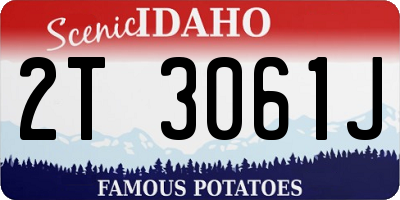 ID license plate 2T3061J