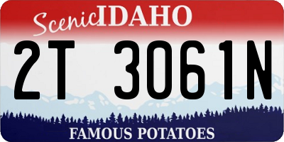 ID license plate 2T3061N