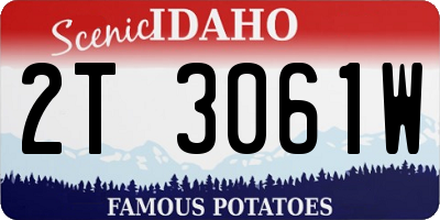 ID license plate 2T3061W