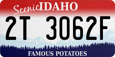 ID license plate 2T3062F