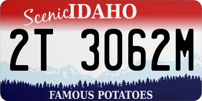 ID license plate 2T3062M