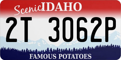 ID license plate 2T3062P