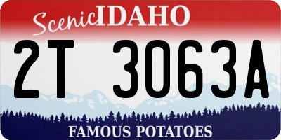 ID license plate 2T3063A
