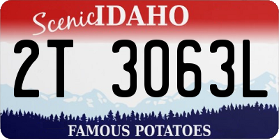 ID license plate 2T3063L