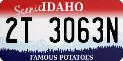 ID license plate 2T3063N