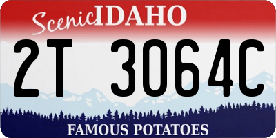 ID license plate 2T3064C