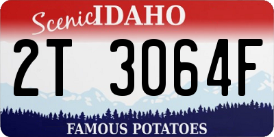 ID license plate 2T3064F