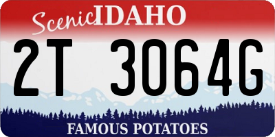 ID license plate 2T3064G