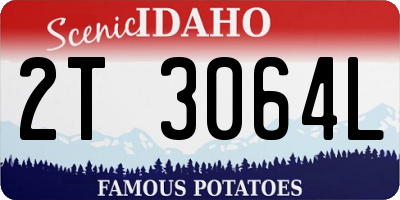 ID license plate 2T3064L