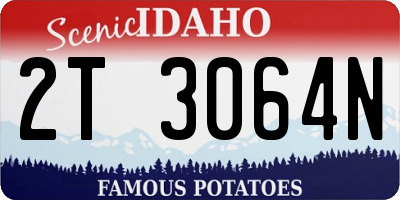 ID license plate 2T3064N