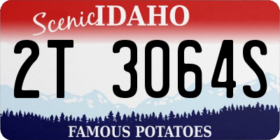 ID license plate 2T3064S
