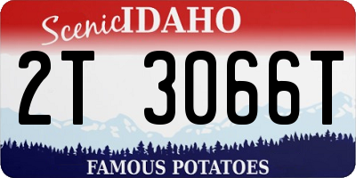 ID license plate 2T3066T
