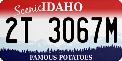 ID license plate 2T3067M