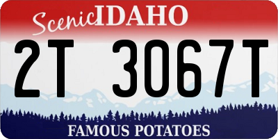 ID license plate 2T3067T