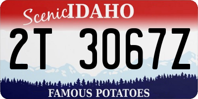ID license plate 2T3067Z