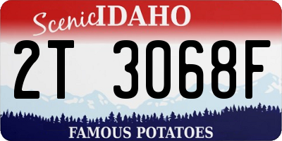 ID license plate 2T3068F