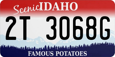 ID license plate 2T3068G