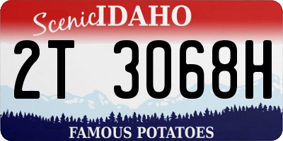 ID license plate 2T3068H
