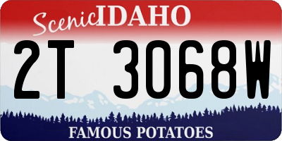ID license plate 2T3068W