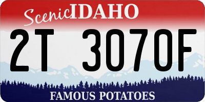 ID license plate 2T3070F