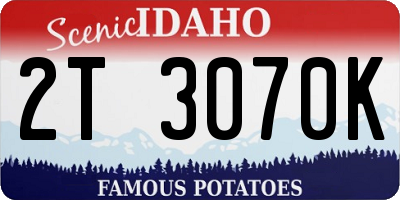 ID license plate 2T3070K