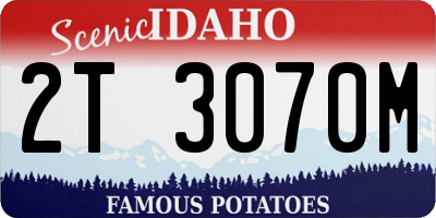 ID license plate 2T3070M
