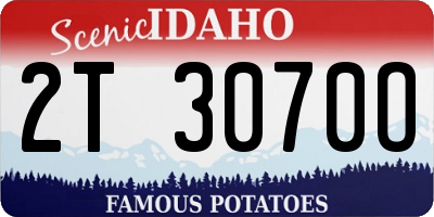 ID license plate 2T3070O
