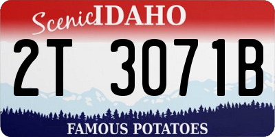 ID license plate 2T3071B