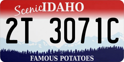 ID license plate 2T3071C